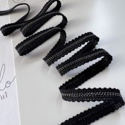 Тесьма текстильная  с цепочками шариками, 20 мм