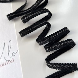 Тесьма текстильная  с цепочками шариками, 20 мм