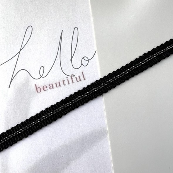 Тесьма текстильная  с цепочками шариками, 20 мм