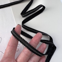 Тесьма текстильная  с цепочками шариками, 20 мм