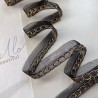 Тесьма кант из прозрачной сетки с легкой золотистой цепочкой