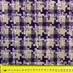 Ткань твид с шерстью в бежево-брусничных тонах.