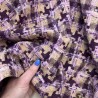 Ткань твид с шерстью в бежево-брусничных тонах.