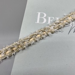 Тесьма плетеная светло-бежевая