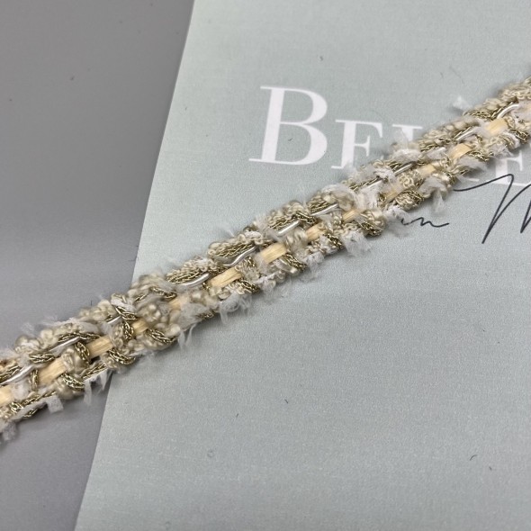 Тесьма плетеная светло-бежевая