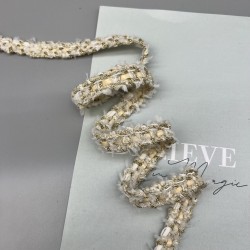 Тесьма плетеная светло-бежевая