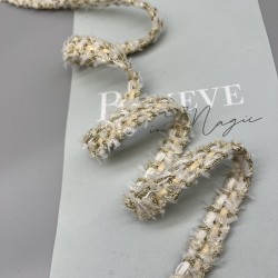 Тесьма плетеная светло-бежевая