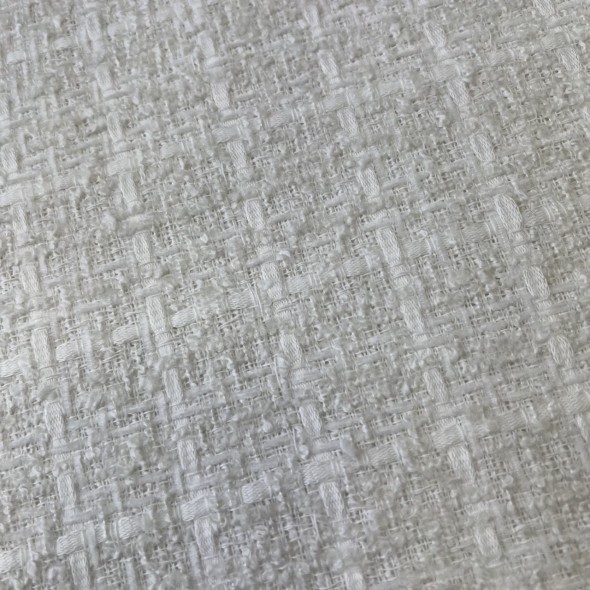 Ткань твид белый приглушенный матовый