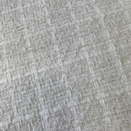 Ткань твид белый приглушенный матовый