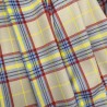 Ткань костюмная в клетку бежевого цвета  с яркими цветными нитями