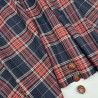 Ткань костюмная в клетку в сине-красных тонах