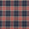 Ткань костюмная в клетку в сине-красных тонах