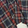Твид в клетку в сине-красных тонах