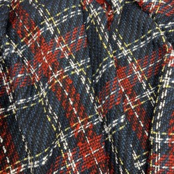 Твид в клетку в сине-красных тонах