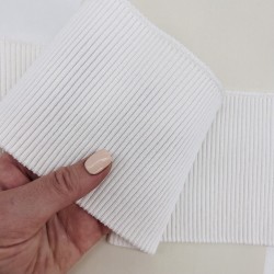 Подвязы трикотажные однотонные молочные, 11см