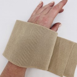 Подвязы трикотажные однотонные бежевые, 11см