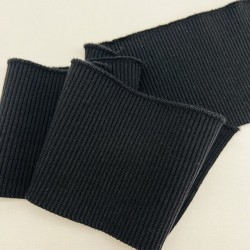 Подвязы трикотажные однотонные черные, 11см