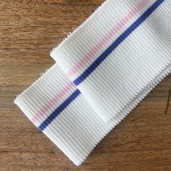 Подвязы трикотажные молочные с яркими полосками, 10 см