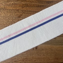 Подвязы трикотажные молочные с яркими полосками, 10 см