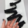 Тесьма текстильная  черная с люрексом , 20 мм