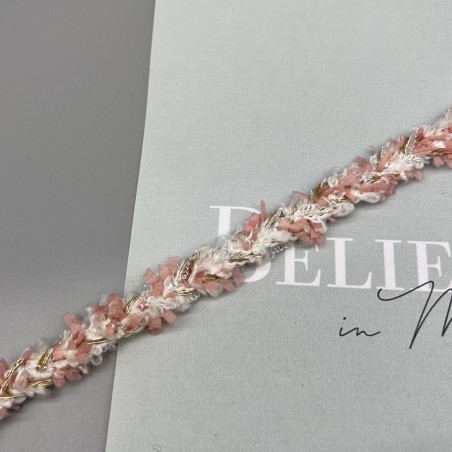 Тесьма плетеная коралловая