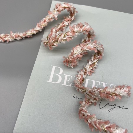 Тесьма плетеная коралловая