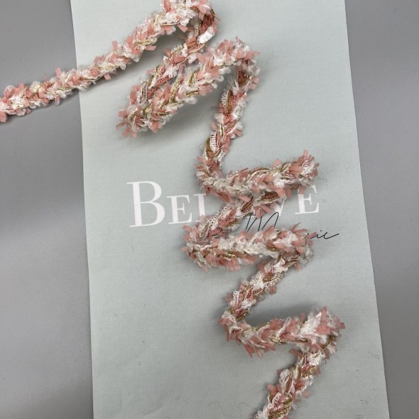 Тесьма плетеная коралловая