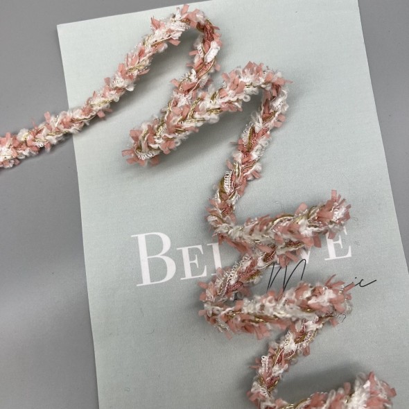 Тесьма плетеная коралловая