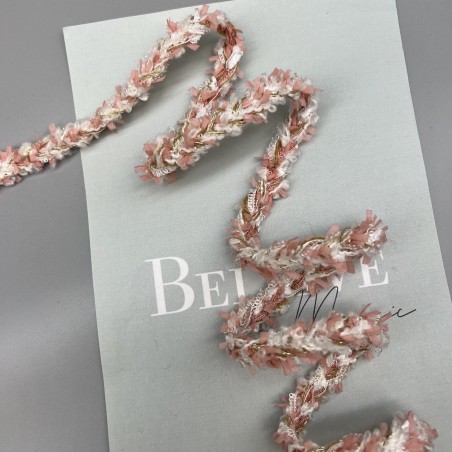 Тесьма плетеная коралловая