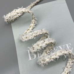 Тесьма плетеная молочная