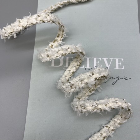 Тесьма плетеная молочная