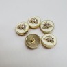 Пуговицы молочные с золотистыми мухами, 20 мм