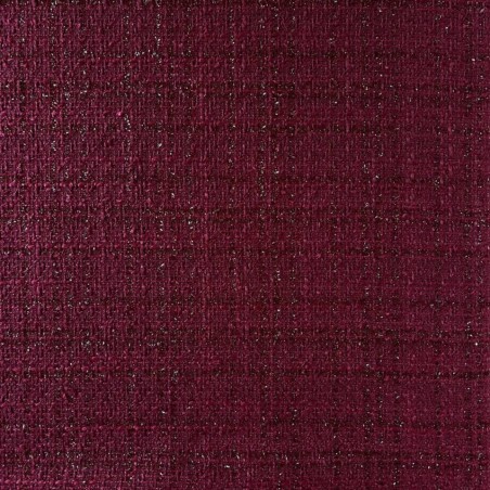Твид однотонный бордовый с блестящей нитью в тон