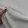 Твид однотонный классический белый   с блестящей нитью в тон