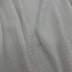 Твид однотонный классический белый   с блестящей нитью в тон