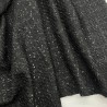 Твид однотонный черный с блестящей нитью в тон  и мелкими пайетками