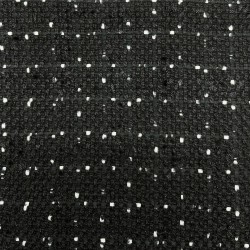 Твид матовый черный с вкраплениями молочных нитей
