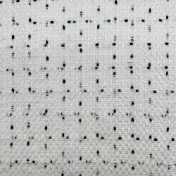 Твид матовый молочный с вкраплениями молочных нитей