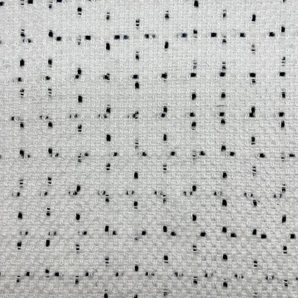 Твид матовый молочный с вкраплениями молочных нитей