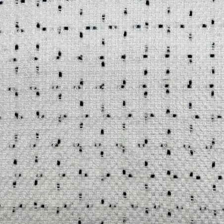 Твид матовый молочный с вкраплениями молочных нитей