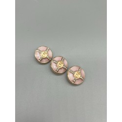 Пуговицы с цифрой 5 и стразами , 23 мм