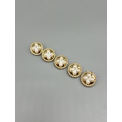 Пуговицы золотистые с фигурной вставкой, 22 мм