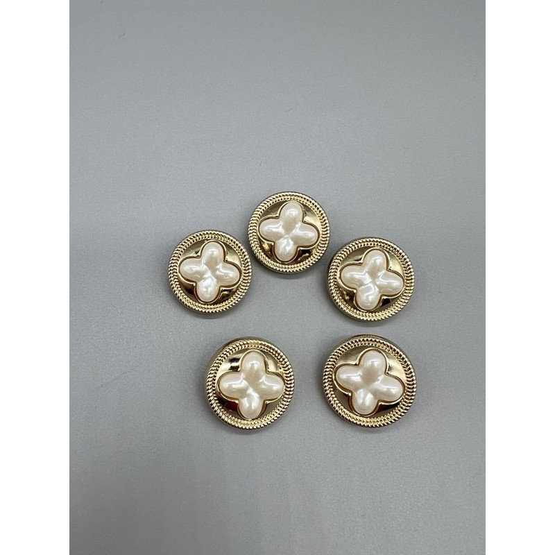 Пуговицы золотистые с фигурной вставкой, 22 мм
