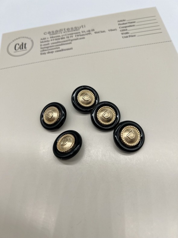 Пуговицы с буквой D, 22 мм