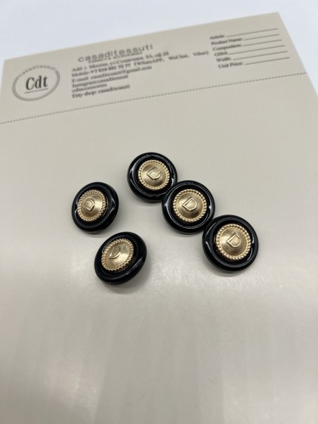 Пуговицы с буквой D, 22 мм