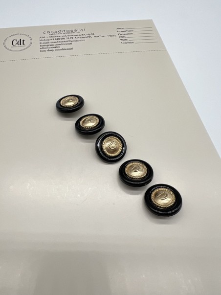 Пуговицы с буквой D, 22 мм