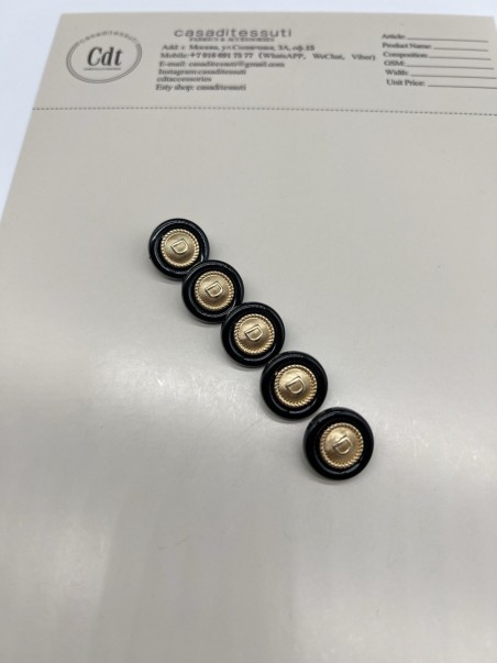 Пуговицы с буквой D, 17 мм