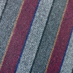 Твид костюмный шерстяной в полоску