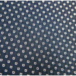 Ткань костюмная жаккардовая тёмно-синяя