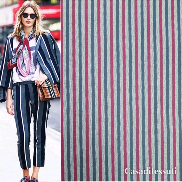 Ткань костюмная в полоску